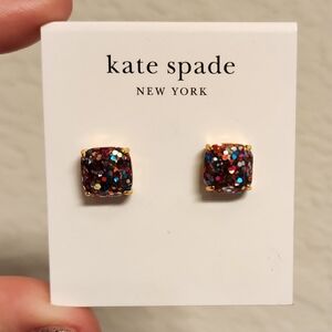 Kate Spade Glittering Red and Blue Earrings
